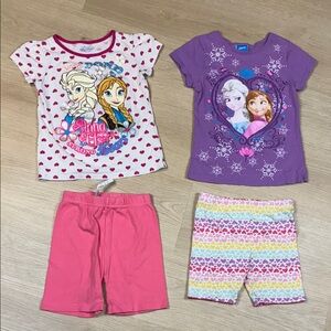 Disney Frozen Kids Pajama/Cozy Playtime Set - Purple, Pink, and White 5/6
